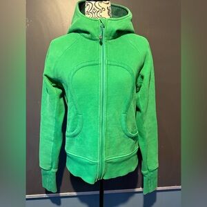 Lululemon Athletica Vibrant Green Striped scuba